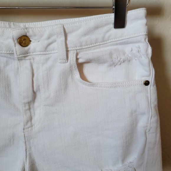 Anthropologie Pilcro and the Letterpress Script Distressed Cutoff Denim Shorts - Picture 5 of 15